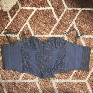 UO Out From Under Corset Top in Slate